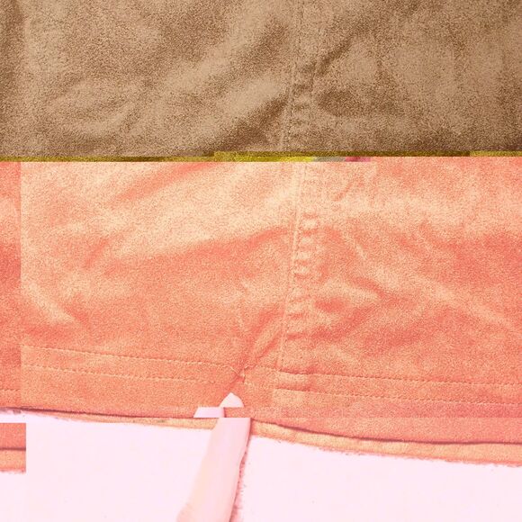 Faux Suede Brown Mini Skirt 60s/70s Casual Hippie Cowgirl Size Medium - Picture 10 of 10